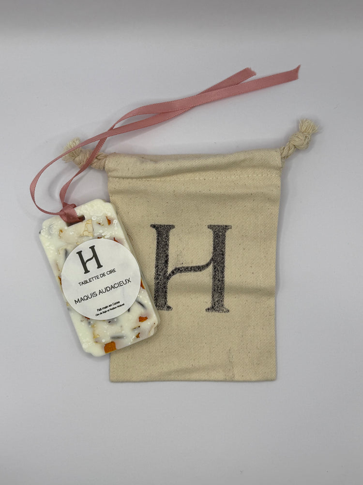 Tablette de cire parfumée Maquis Audacieux – Clémentine Corse & Romarin